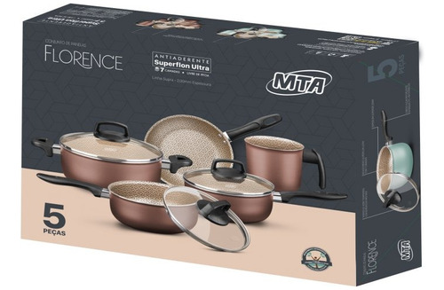 Bateria De Cocina 5 Piezas Acero Inox Madri Mta Brasil 