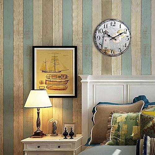 Muro De 13x 13 Faro Madera Reloj De Pared Decoracion