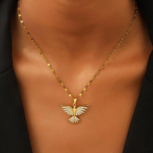 Collar Fénix Símbolo De Poder Y Renacimiento Piedra Circón