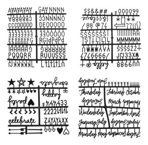 Caracteres (bk) Para Tablero De Letras De Fieltro Símbolos A