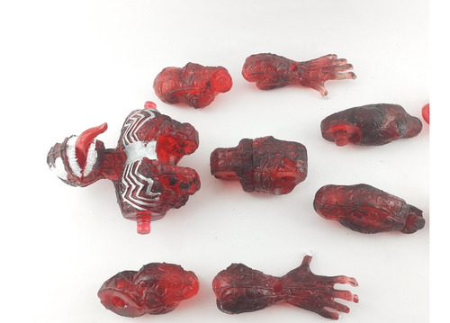 Figura Muñeco Juguete Spiderman Carnage Rojo Desarmable 14cm