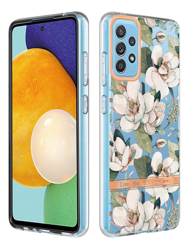 Funda De Tpu Para Samsung Galaxy A52 5g/4g Con Flores Y Plan