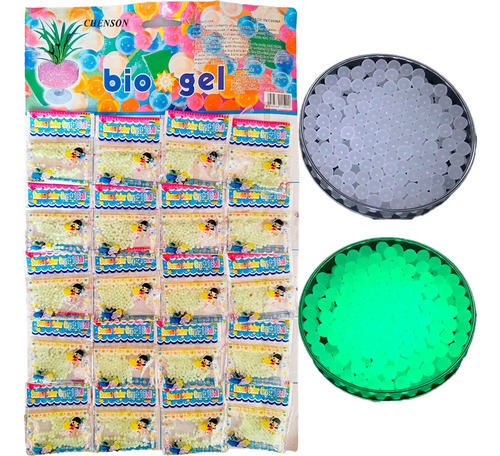 Pack 1000 Perlas Gel Biogel Hidrogel Adorno Centro De Mesa Fluorescente Neón