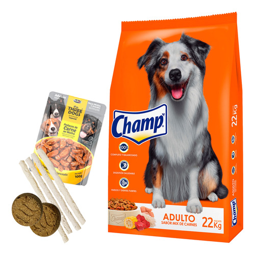 Comida Perro Adulto Champ Mix 22 Kg + Regalo + Envío Gratis