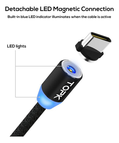 Adaptador Convertidor De Puntas Magnéticas Tipo C 4 Piezas