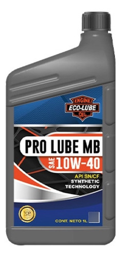 Aceite Pro Lube Mb 10w40 X 1l - Caja X 12 Un