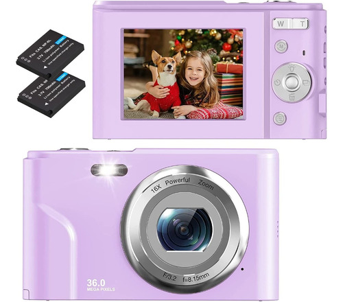 Cámara Digital, Mini Cámara Para Niños Fhd 1080p 36m...