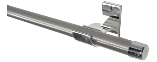 Kit Varão Para Cortina Simples 19mm Alumínio 2,00m