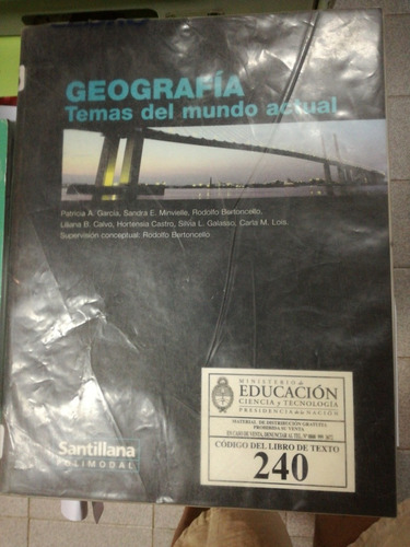 Libro  Santillana Geografia Temas Del Mundo Actual