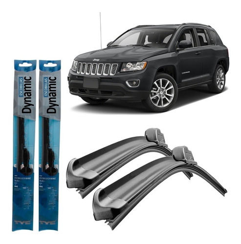 Juego Kit Escobillas Jeep Compass 2017 2018 2019 2020