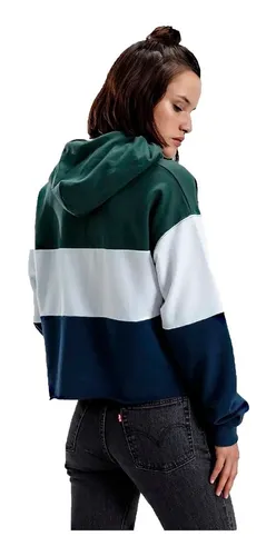 Levis raw cut cb crop hoodie best sale color block