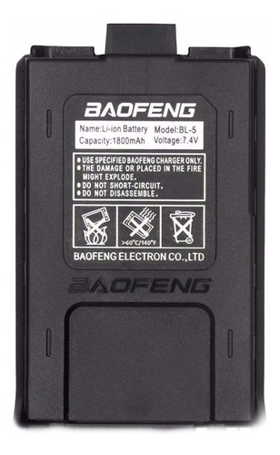 Bateria Ht Baofeng Original 1800 Mah 7,4 V Uv5r Uv5ra Bl-5