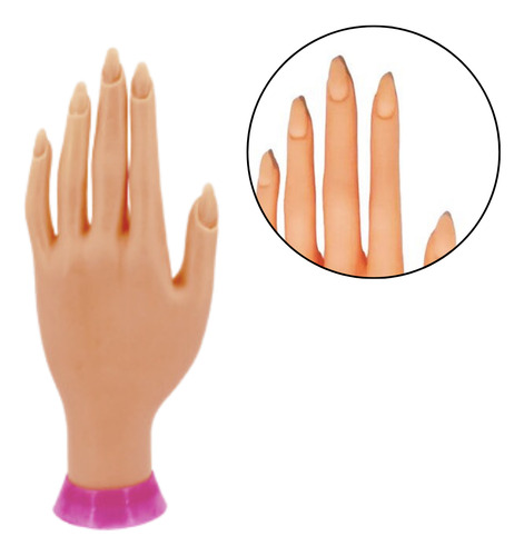 Mano Con Uña Silicon De Practica Para Diversas Tecnicas Arte