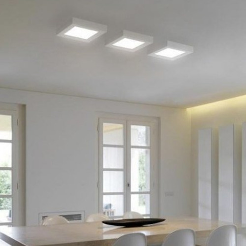 Imagen 4 de 6 de Plafon Led Embutir 6w Luz Fría Cuadrado X10
