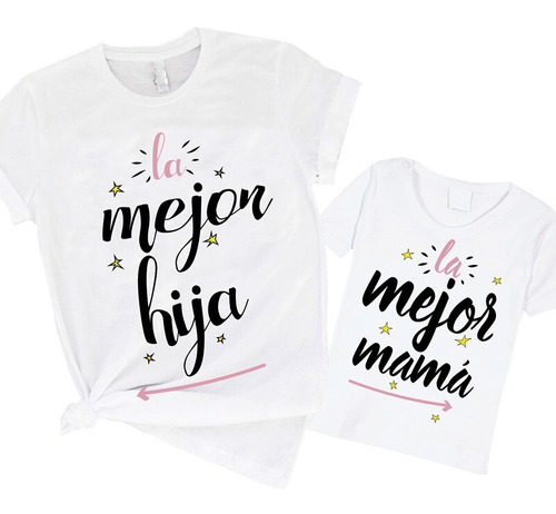 Combo Remera Madre E Hijo La Mejor Mama  Bebé Nene