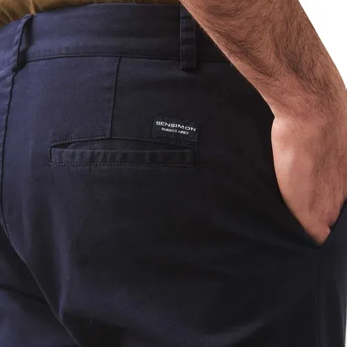Pantal n De Hombre Bensimon Chino Rock Azul Skinny Fit