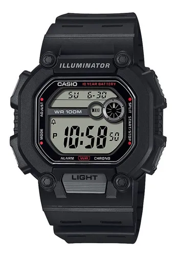 Reloj Casio digital negro cuadrado