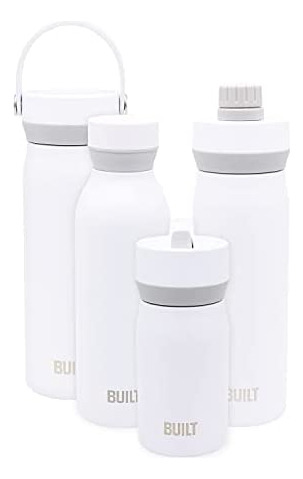 Botella Built Cascade 532 Ml, Diseño Blanco Y Elegante