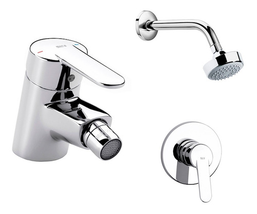 Combo Grifería Roca Victoria Bidet Europeo + Ducha Embutir