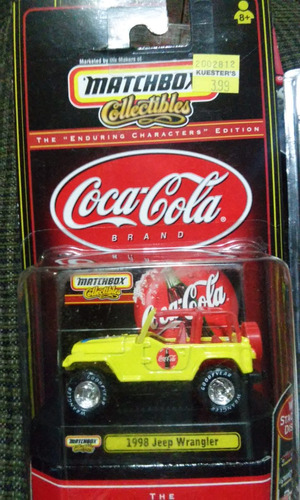Matchbox Cocacola 1998 Jeep Wrangler Llantas De Goma