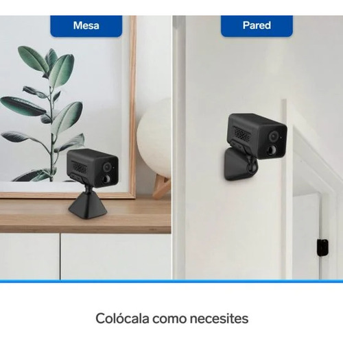 Mini Camara Wi-fi Fija Recargable 2mpx Negro