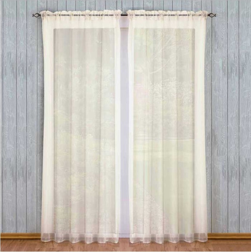 Cortinas Largas Translucidas Tergal Beige Vianney