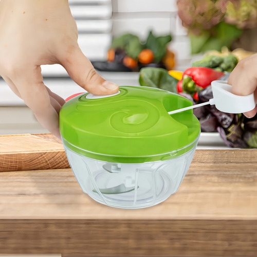 Cortador De Legumes Verde Com 3 Lâminas