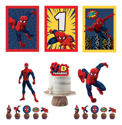 Kit Aniversário Homem Aranha Só Um Bolinho 