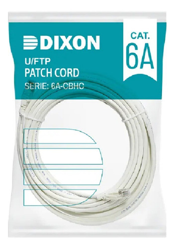Dixon 6a-cbhc-wh10, Cable Patch Cord U/ftp Cat. 6a De 10mts