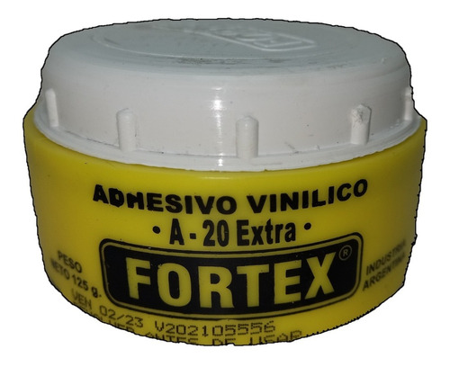 Adhesivo Vinílico / Cola Carpintero / Fortex A-20 / 125 Gr.