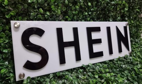 Letrero Shein Acrilico, Señalamiento Shein 40x13cm