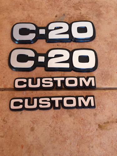 Imagem 1 de 1 de Kit Emblema Pick Up C20 C-20 Custom