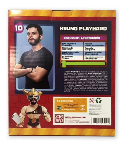 Imagem 3 de 3 de Boneco Youtuber Clash Royale Bruno Play Hard Zr Toys C3057