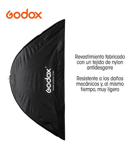 Imagen 5 de 8 de Softbox Tipo Sombrilla 60 X 90 Cm Godox