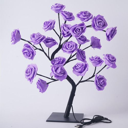 Lámpara De Escritorio Con Luz De Árbol De Flor Rosa Led,2024