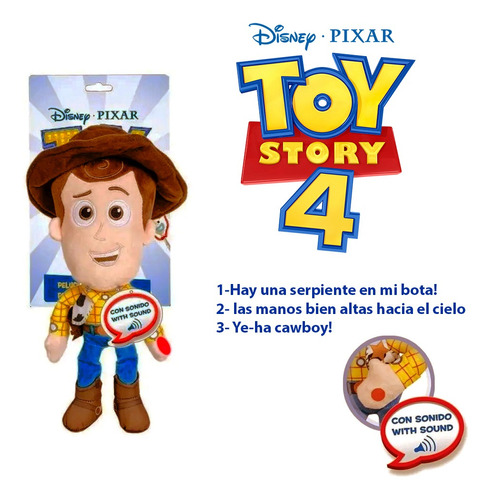 Imagen 1 de 2 de Peluches Toy Story Con Sonido Woody Y Buzz Lightyear 8507