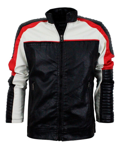 Chamarra Carrera Motos Vinipiel Hombre Biker Roosevelt 63