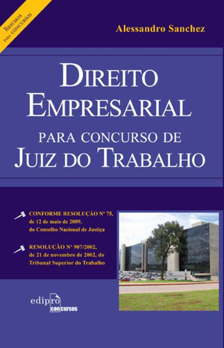 Libro Direito Empresarial Para Concurso De Juiz Do Traba De