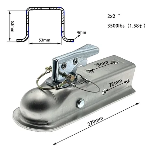 Acoplador De Remolque De Lengüeta Recta, Accesorio De