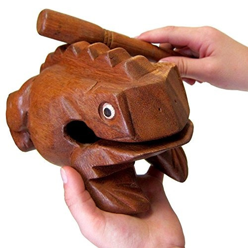 World Percussion Usa Fr08n Deluxe Jumbo 8 Wood Frog G