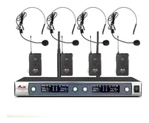 Comprar 4 Microfonos Inalambrico Vincha Uhf Grb Uhf 430 H Profesiona