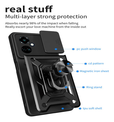 Capa De Celular Com Lente Protetora Para Tecno Camon 19/c