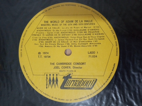 Lp The World Of Adam De La Halle