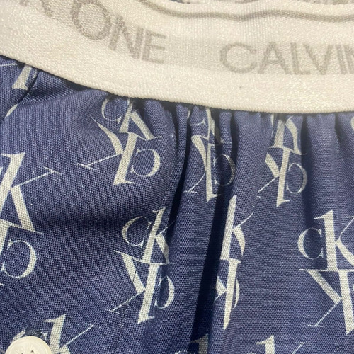 Imagem 5 de 5 de Samba Canção Calvin Klein De Tricoline Com Abertura