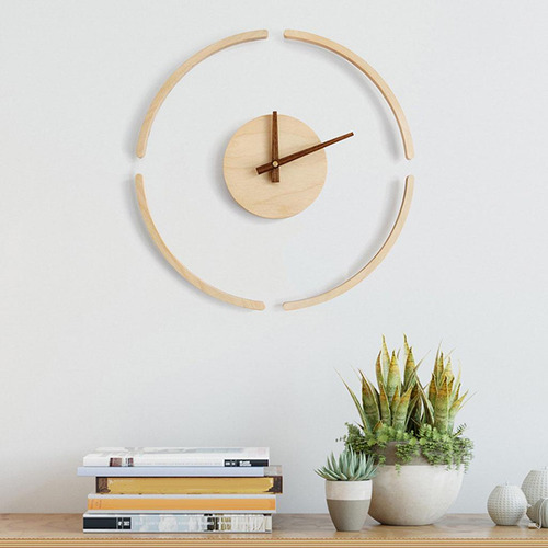 Reloj De Pared De Madera De 14 Pulgadas Simple Minimalista