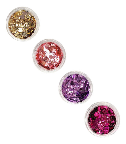 4x Sequin Diy Soplando Bubble Chunky Glitter Compatible Con