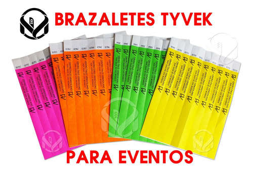 Brazaletes Tyvek  Para Eventos Brazaletes Tyvek 3/4