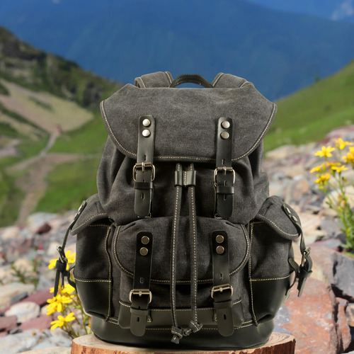 Mochila De Lona, Mochila De Viaje, Mochila Informal Ligera Y
