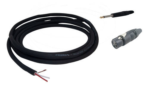 Cable Proel Jack Xlr A Plug 1/4, 1 Metro Desbalanceado