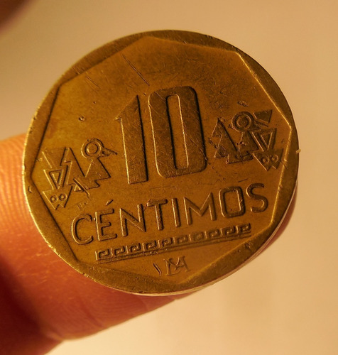 Moneda 10 Céntimos, Perú, 1994.